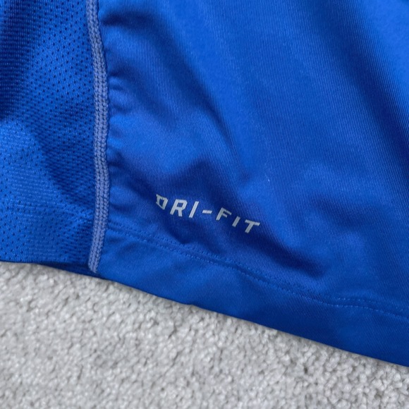 Nike Pro Combat Shirt Mens XL Blue Fitted Short Sleeve Performance Dri Fit - Picture 5 of 13